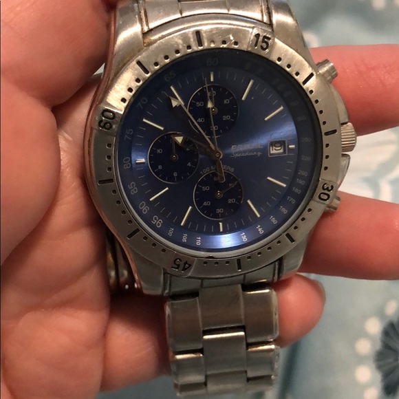 Fossil men’s blue steel watch - Picture 2 of 4